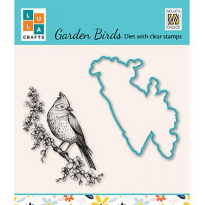 Nellie's Choice Clear Stamp und Die - Garden Bird-3